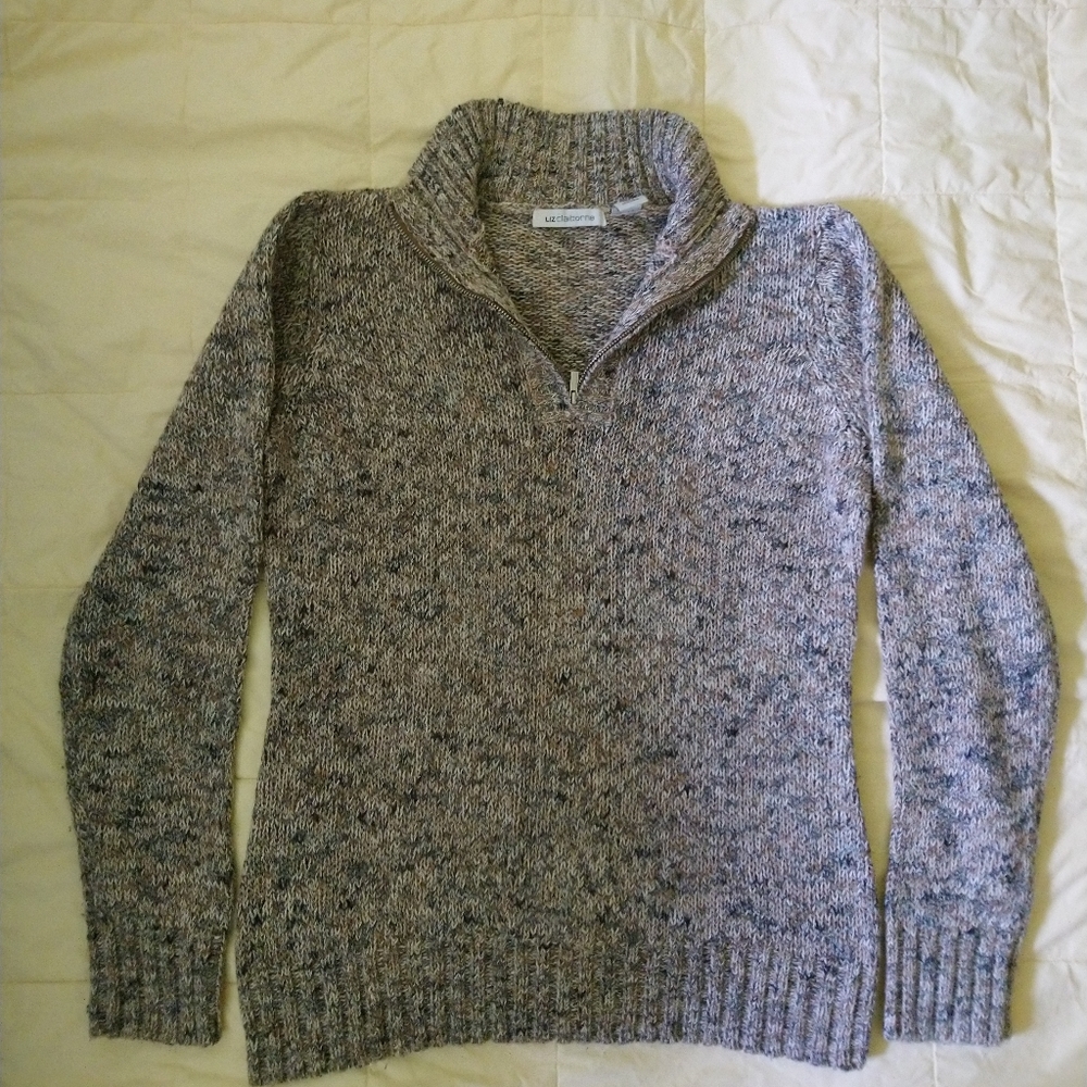 Liz Claiborne calico sweater